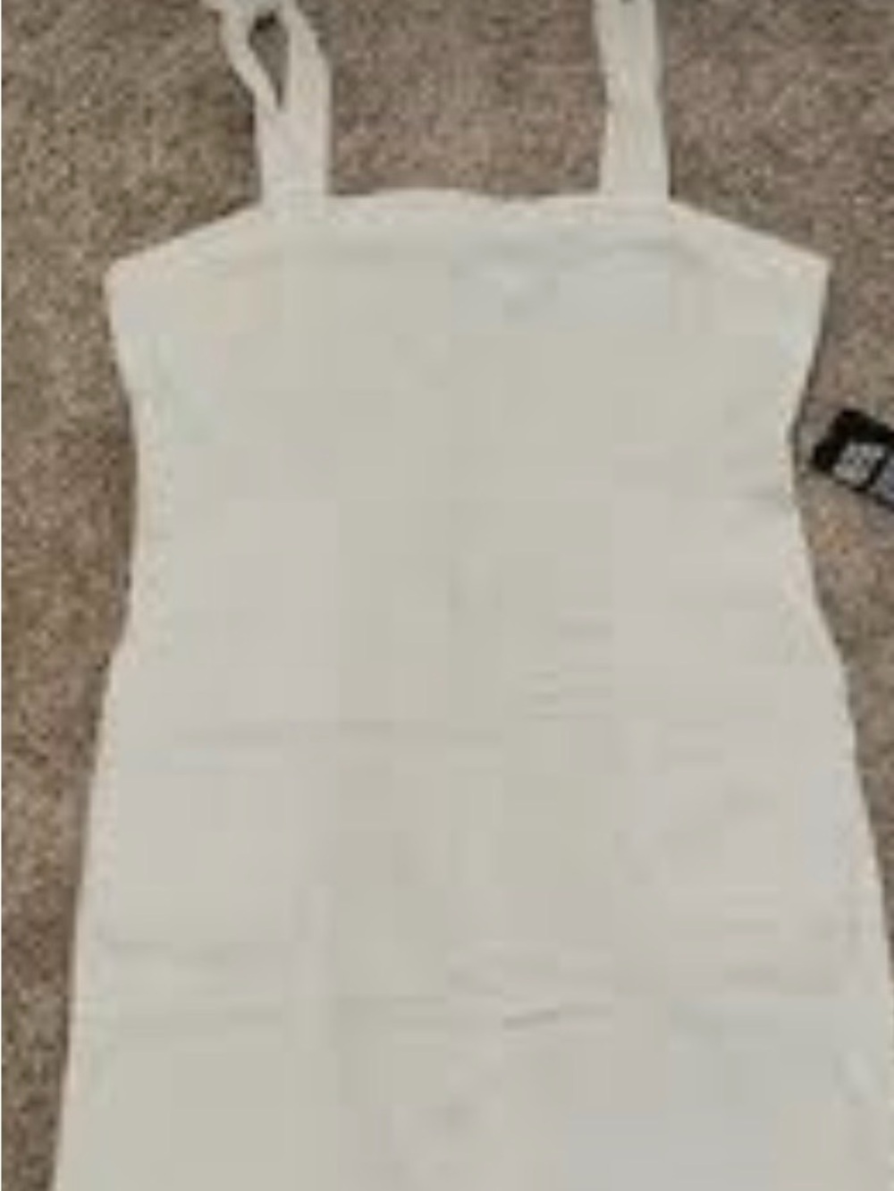 Express White Square-Neck Tank Dress